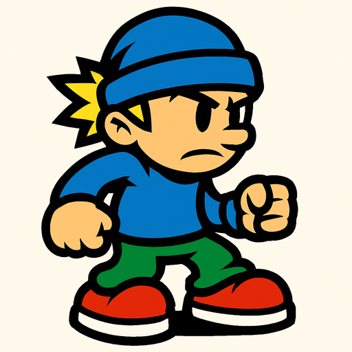 icy  tower guy.
In-Game asset.  2d.  High contrast.  No shadows