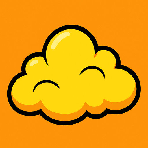 cloud yellow.
In-Game asset.  2d.  High contrast.  No shadows