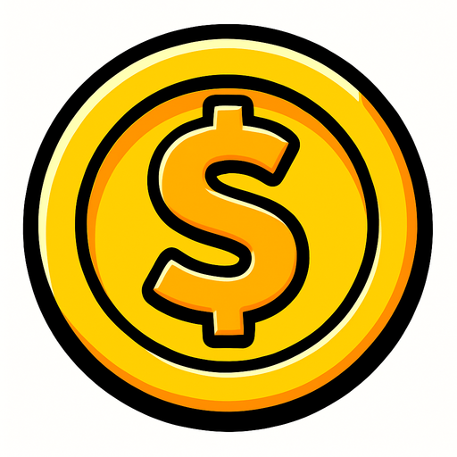 Coin.
In-Game asset.  2d.  High contrast.  No shadows