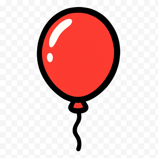 red balloon.
In-Game asset.  2d.  High contrast.  No shadows