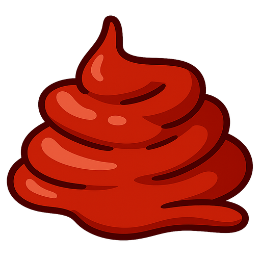 ketchup. No background. Transparent background. Blank background. No shadows. 2d. In-Game asset. flat