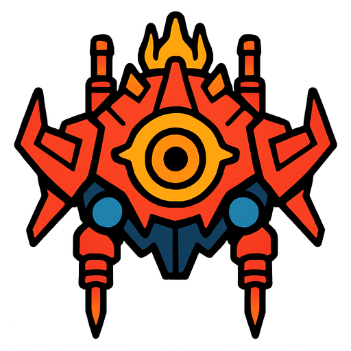 2d enemy boss spaceship.
In-Game asset.  2d.  High contrast.  No shadows