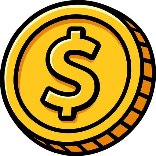 Coin.
In-Game asset.  2d.  High contrast.  No shadows
