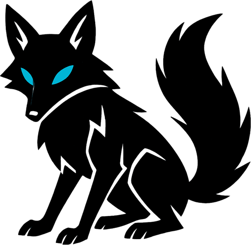 karanlık tilki.
In-Game asset.  2d.  High contrast.  No shadows