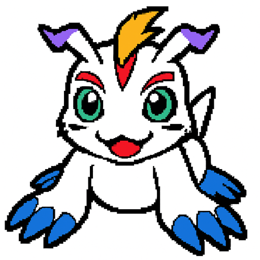 Gomamon.
In-Game asset.  2d.  High contrast.  No shadows