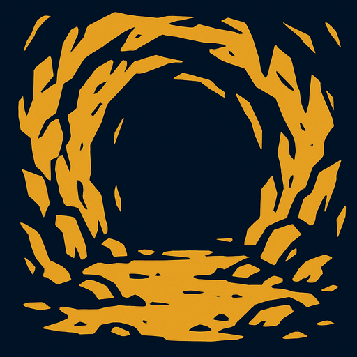 cave.
In-Game asset.  2d.  High contrast.  No shadows