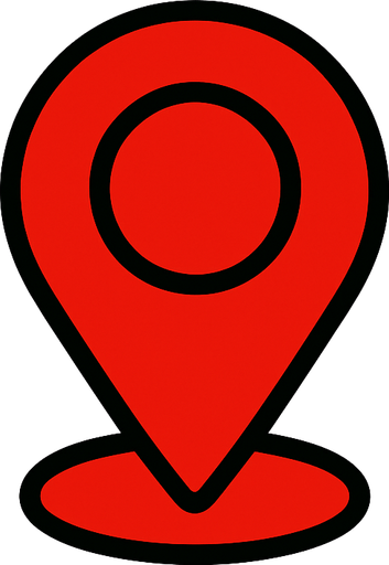 red point icon.
In-Game asset.  2d.  High contrast.  No shadows