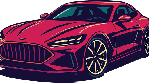 Car image but its head should be on right side not left. Make a fancy car.
In-Game asset.  2d.  High contrast.  No shadows