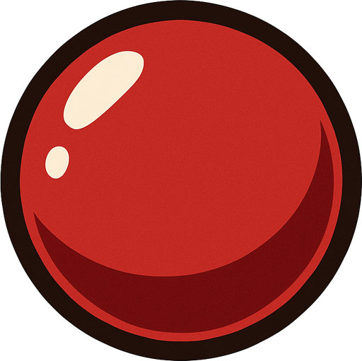 A round drop of blood.
In-Game asset.  2d.  High contrast.  No shadows