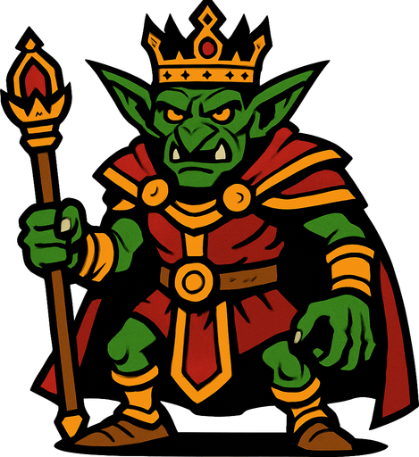 goblin emperor.
In-Game asset.  2d.  High contrast.  No shadows