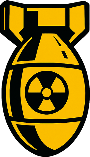 Atom bomb.
In-Game asset.  2d.  High contrast.  No shadows