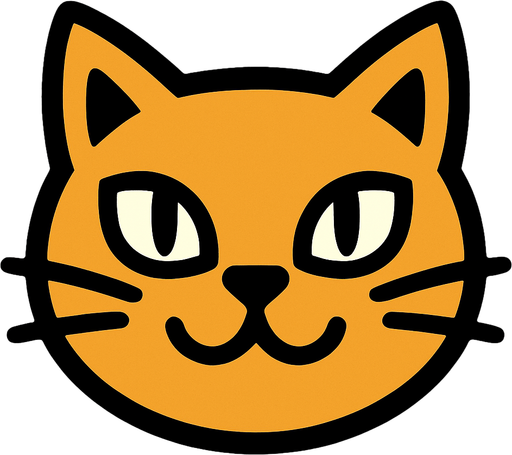 Face of a cat.
In-Game asset.  2d.  High contrast.  No shadows
