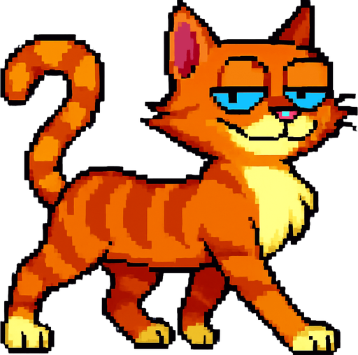 cambia la posicion de las piernas como si hubiese dado un paso con el mismo estilo pixel art