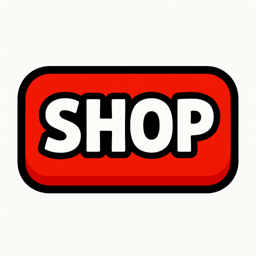 Shop Button.
In-Game asset.  2d.  High contrast.  No shadows