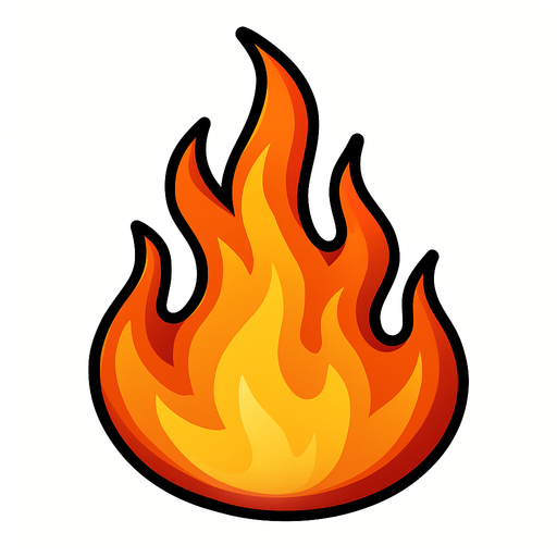 ateş, 3d, yazısız.
In-Game asset.  2d.  High contrast.  No shadows