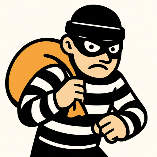 hırsız.
In-Game asset.  2d.  High contrast.  No shadows
