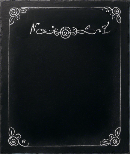 Text "NOVICE BLEND" in chalk, handwritten