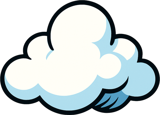 haz una nube individual.
In-Game asset.  2d.  High contrast.  No shadows