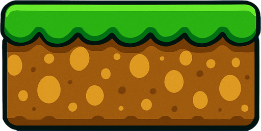 make a mario ground.
In-Game asset.  2d.  High contrast.  No shadows