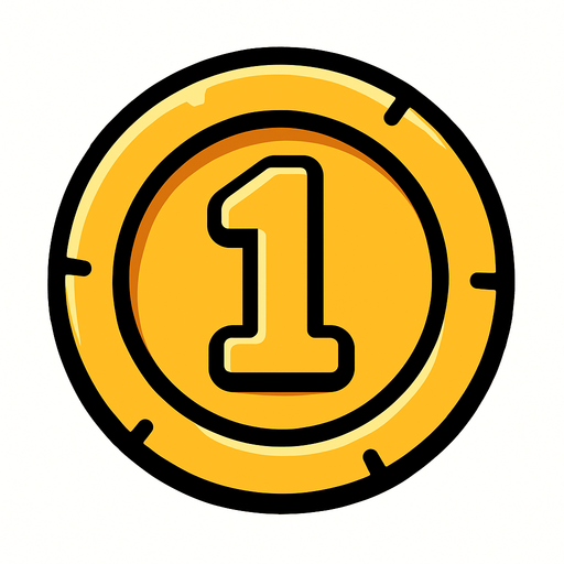 coin.
In-Game asset.  2d.  High contrast.  No shadows