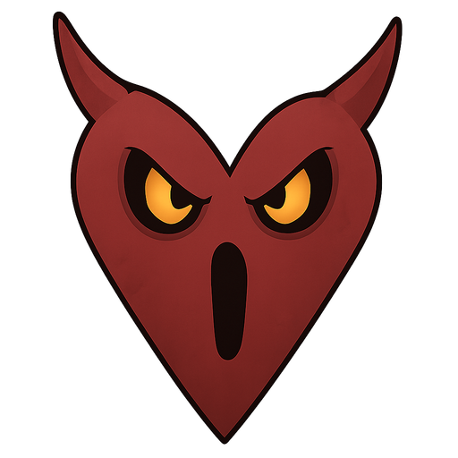 evil heart. No background. Transparent background. Blank background. No shadows. 2d. In-Game asset. flat