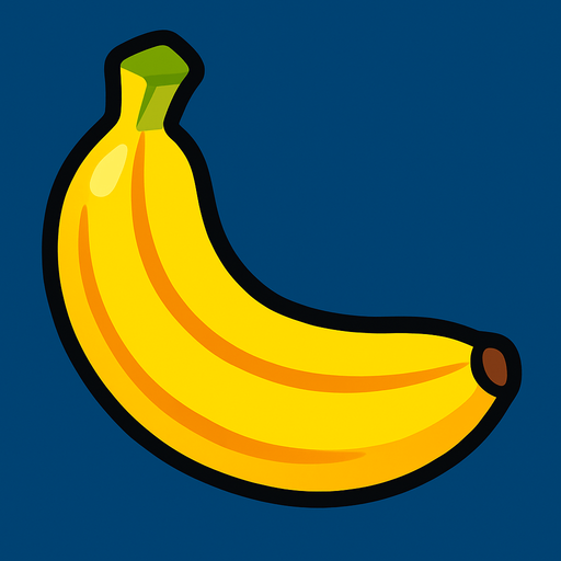 banana.
In-Game asset.  2d.  High contrast.  No shadows