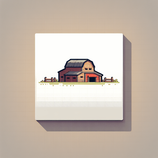 Ферма.
Single Game Texture. In-Game asset. 2d. Blank background. High contrast. No shadows.