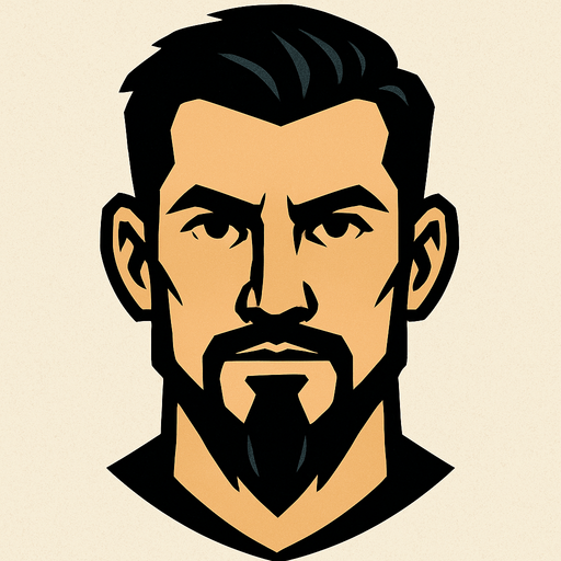 handsome, black hair, goat beard man head.
In-Game asset.  2d.  High contrast.  No shadows