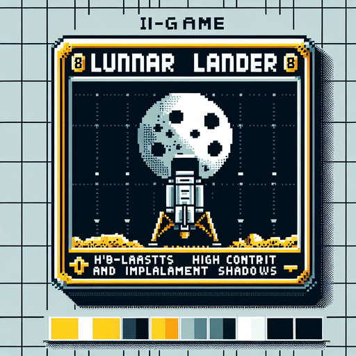 8-bit. Lunar Lander. 2d. various options per image. Single Game Texture. In-Game asset. 2d. Blank background. High contrast. No shadows..
Single Game Texture. In-Game asset. 2d. Blank background. High contrast. No shadows.