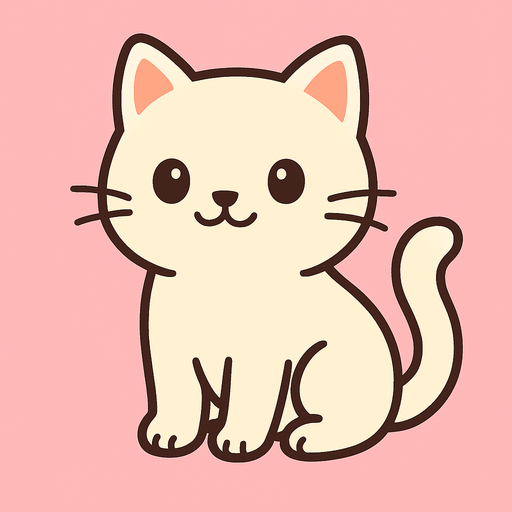 Cat backgraund sweet white.
In-Game asset.  2d.  High contrast.  No shadows