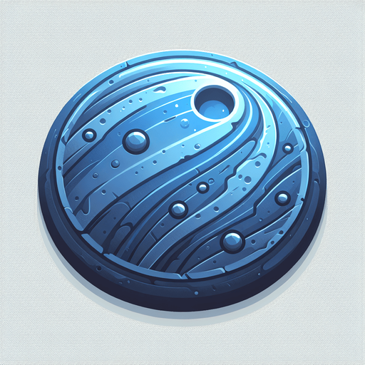 summoning round blue button.
Single Game Texture. In-Game asset. 2d. Blank background. High contrast. No shadows.
