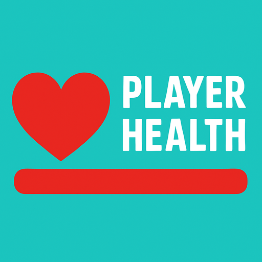 Player Health.
In-Game asset.  2d.  High contrast.  No shadows