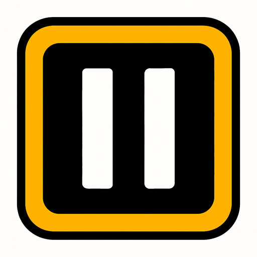 pause icon.
In-Game asset.  2d.  High contrast.  No shadows