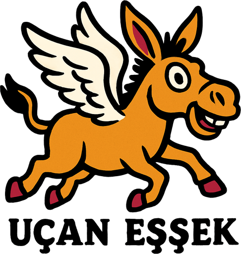 uçan eşşek.
In-Game asset.  2d.  High contrast.  No shadows