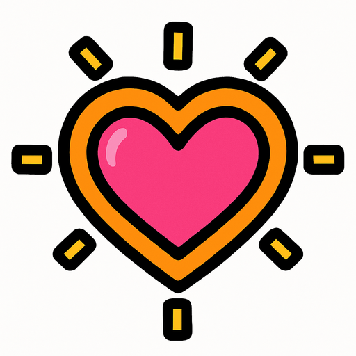 Powerup heart.
In-Game asset.  2d.  High contrast.  No shadows