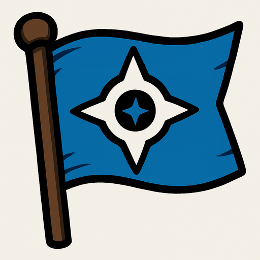 Flag.
In-Game asset.  2d.  High contrast.  No shadows