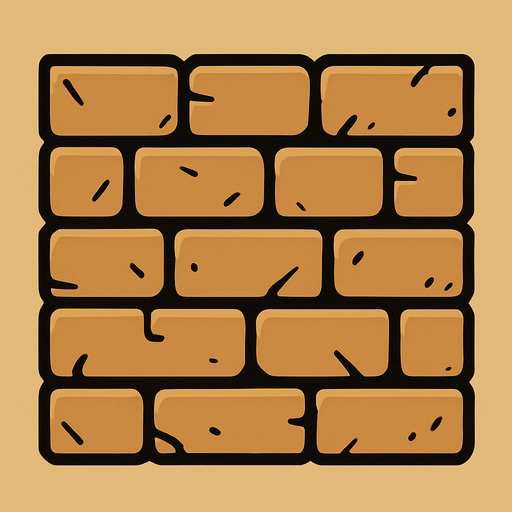 Tan wall.
In-Game asset.  2d.  High contrast.  No shadows
