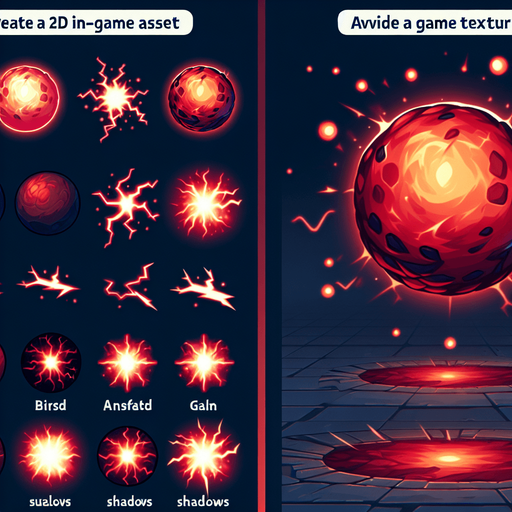 Single Game Texture. In-Game asset. 2d. A ball of red plasma No shadows..
Single Game Texture. In-Game asset. 2d. Blank background. High contrast. No shadows.