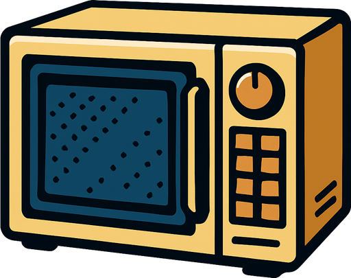 microwave.
In-Game asset.  2d.  High contrast.  No shadows