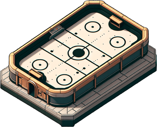 amusement arcade Air hockey table. Top view..
Single Game Texture. In-Game asset. 2d. Blank background. High contrast. No shadows.