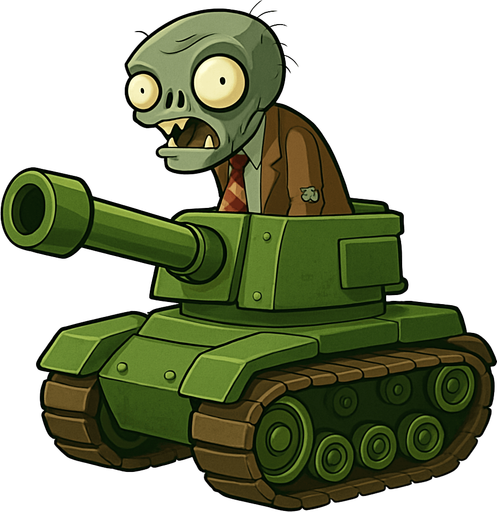Tank zombie del juego plantas vs zombies.
In-Game asset.  No shadows
