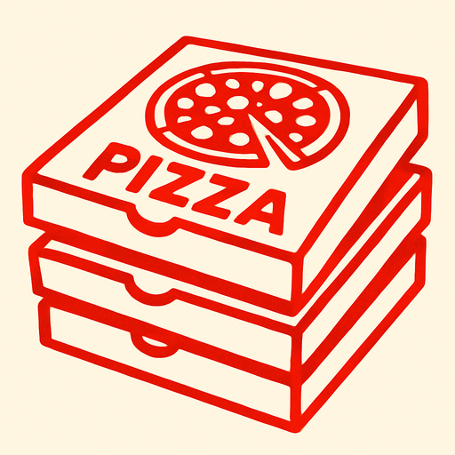 pizza boxes.
In-Game asset.  2d.  High contrast.  No shadows