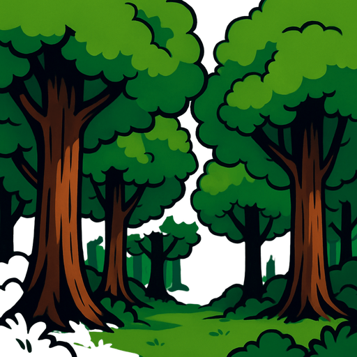 orman büyük olsun.
In-Game asset.  2d.  High contrast.  No shadows