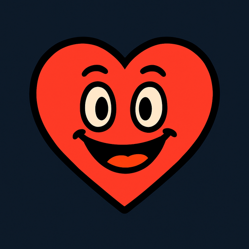 cartoon heart.
In-Game asset.  2d.  High contrast.  No shadows