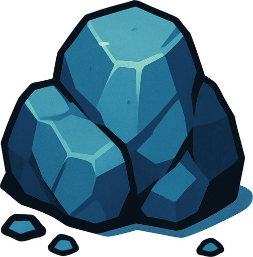 rock.
In-Game asset.  2d.  High contrast.  No shadows