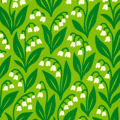 Fond d'écran muguet.
In-Game asset.  2d.  High contrast.  No shadows