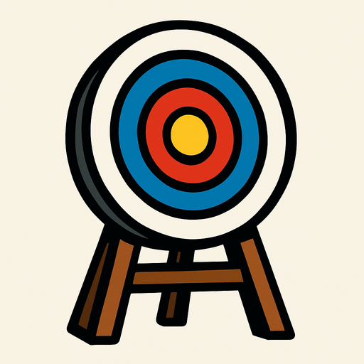 archer target.
In-Game asset.  2d.  High contrast.  No shadows