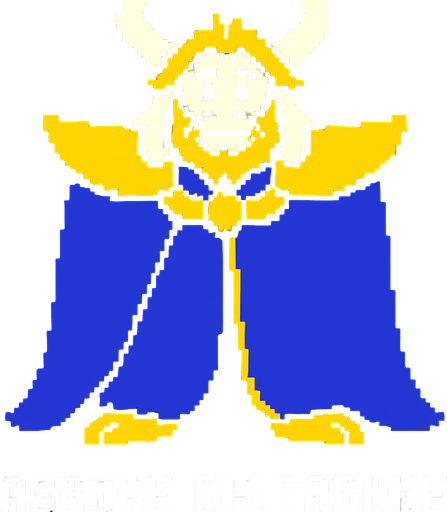 Asgore Deltarune.
In-Game asset.  2d.  High contrast.  No shadows