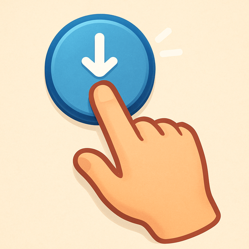 A tutorial hand showing a tap action. Cute soft graphics. soft ambient light. semi-matte to satin surfaces. naturalistic with slight saturation boost colors. Tone is premium, friendly, clean with lifestyle or service-oriented appeal.
In-Game asset.  2d.  High contrast.  No shadows. top down. View from above.