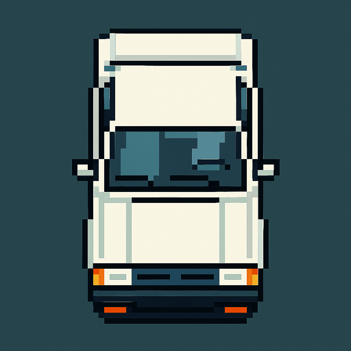 pixel art tofaş bird's eye view.
In-Game asset.  2d.  High contrast.  No shadows